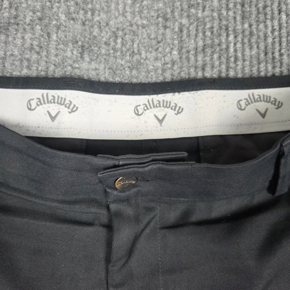 Callaway Mens Golf Pants Black Flat Front Straight Leg‎ Size 40X29